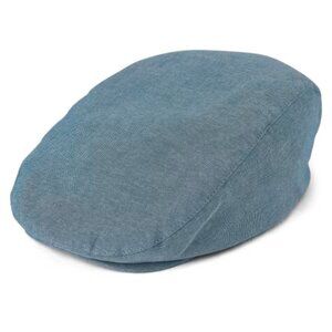 Boys Chambray Newsboy Cap - blue